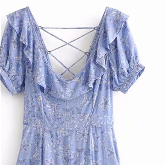 Boho lace up dress - Picture 5 of 9